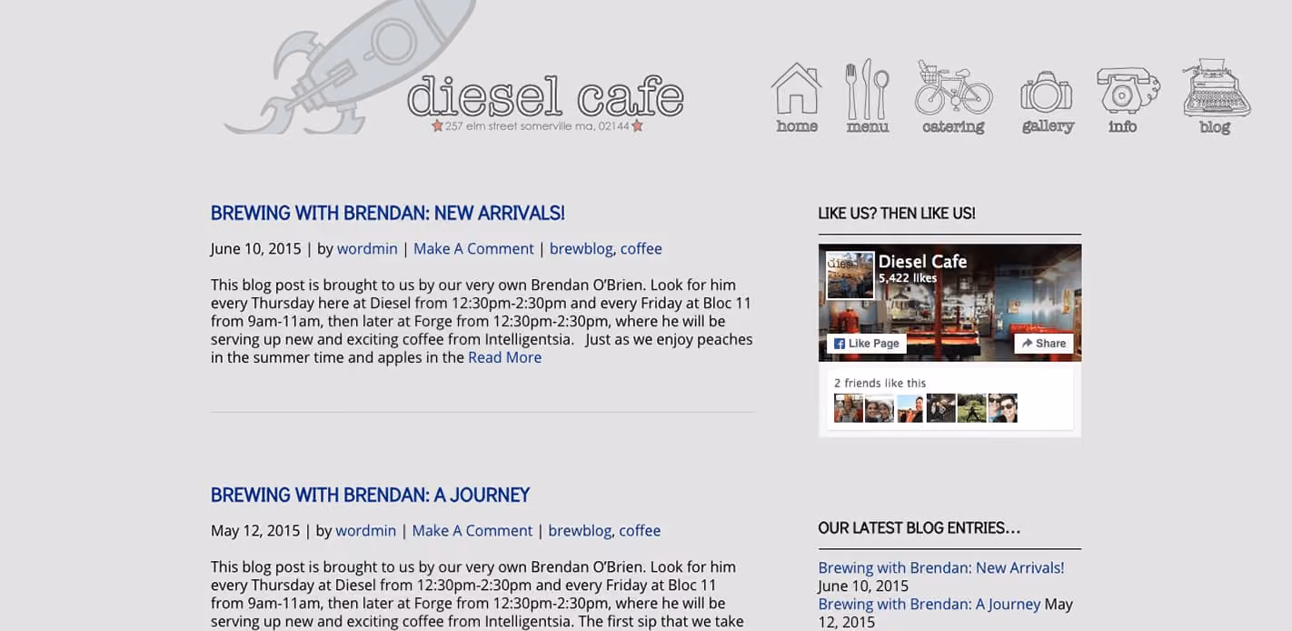 blog post diesel cafe