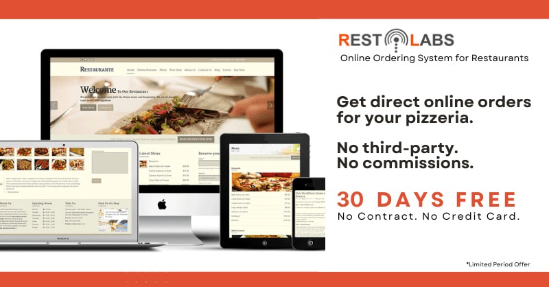 food ordering website with responsive device