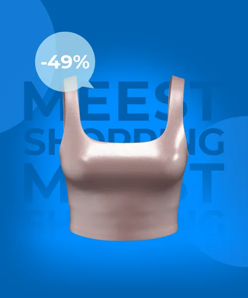 VSX GlossyTech Square-Neck Bra Top -49%