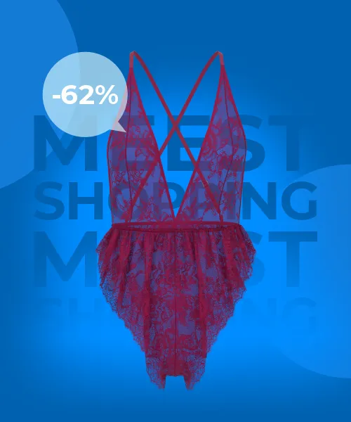 Rose Lace Plunge Flutter Romper -62%