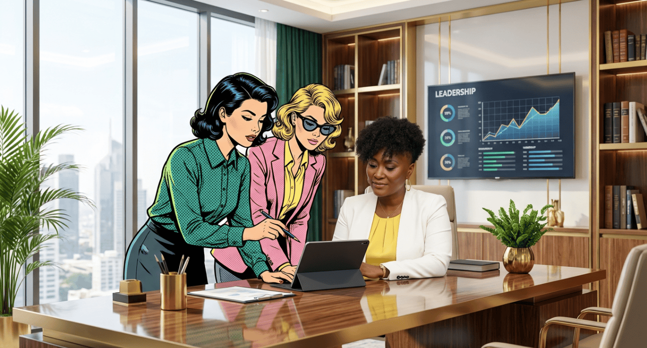 Tasha with her AI team