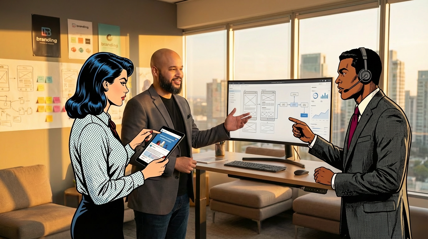 Richard Abreu with his AI team