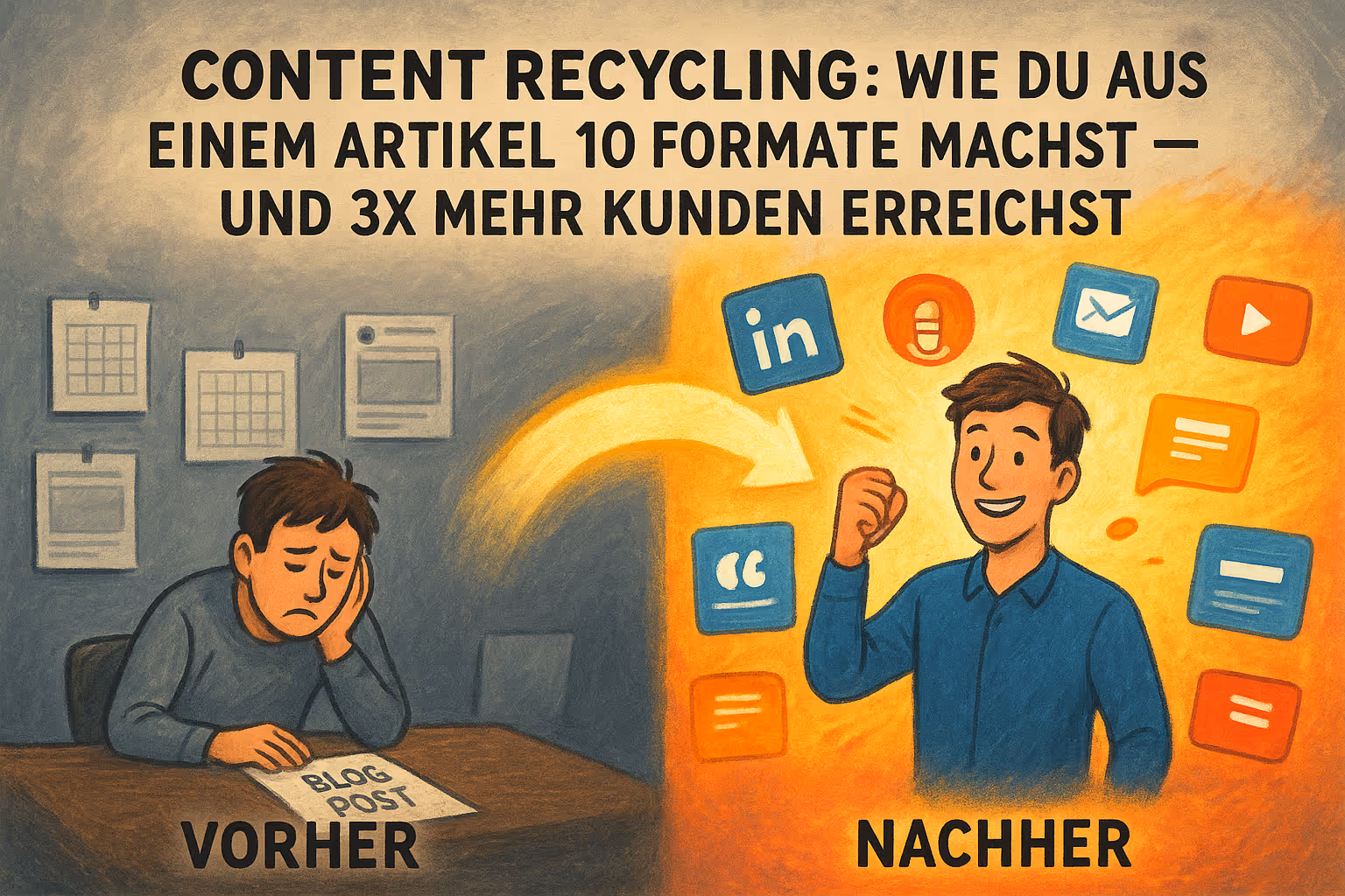 Blogbeitrag: Content Recycling – aus einem Artikel viele Formate erstellen