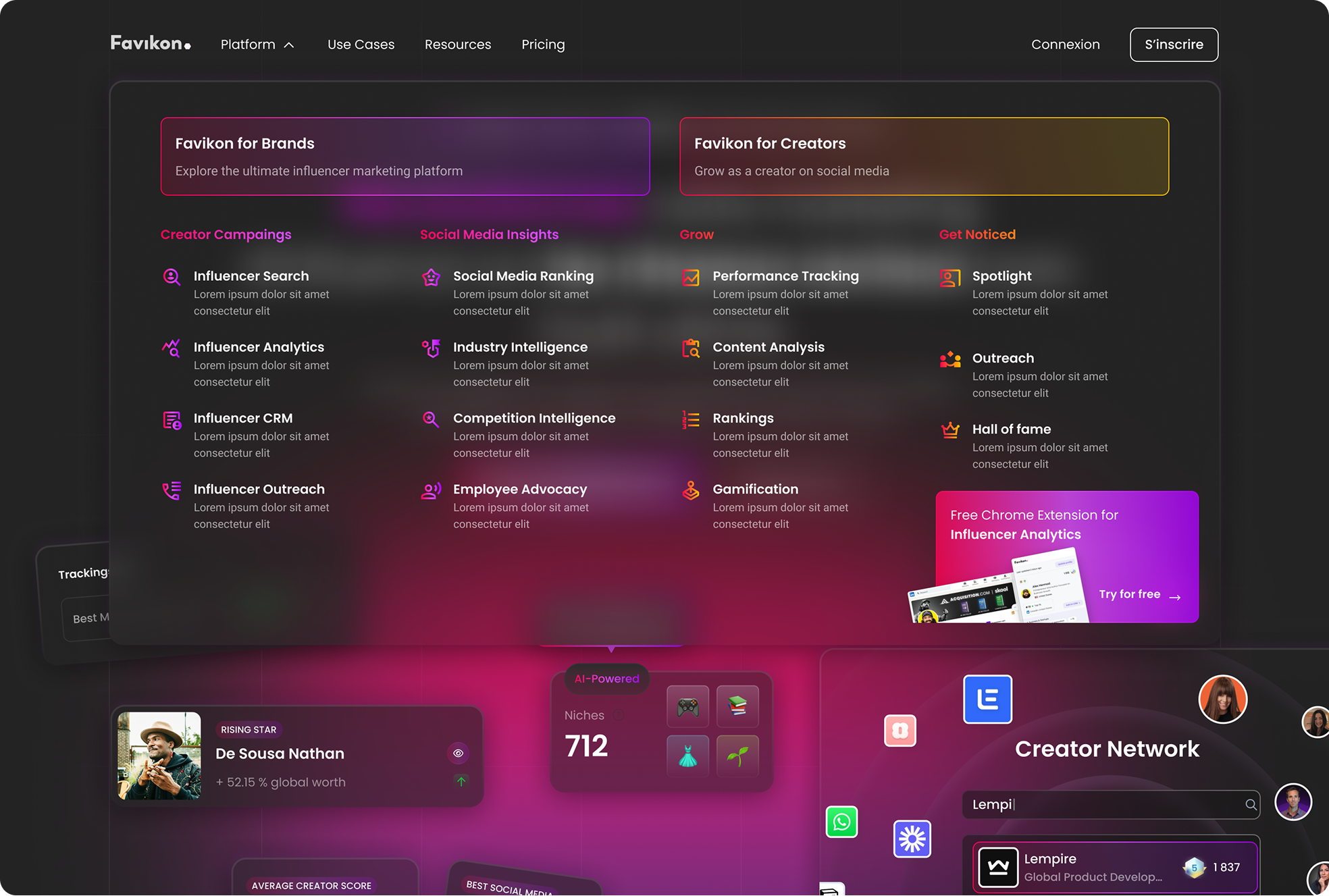 hero nav design favikon