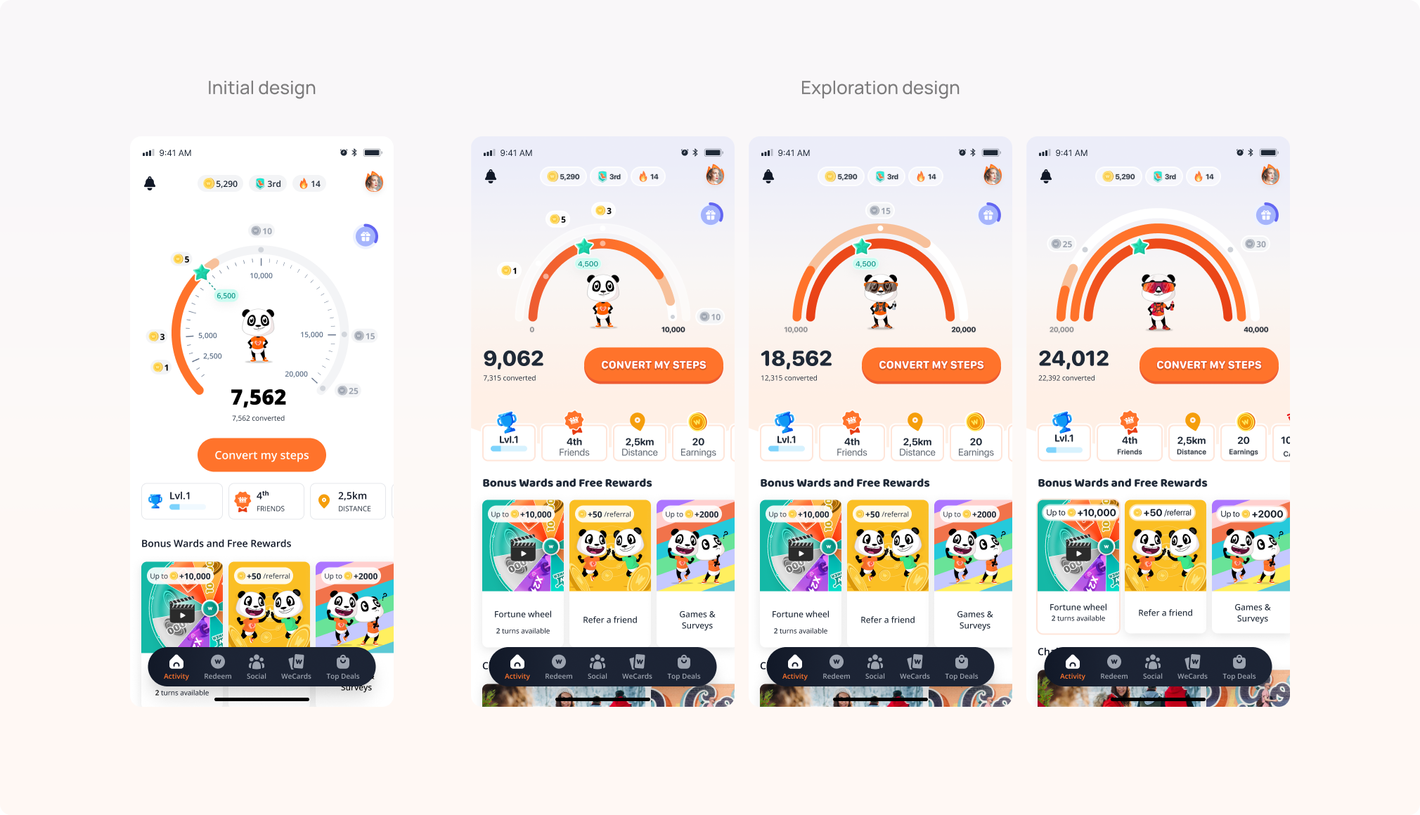Mobile design Weward