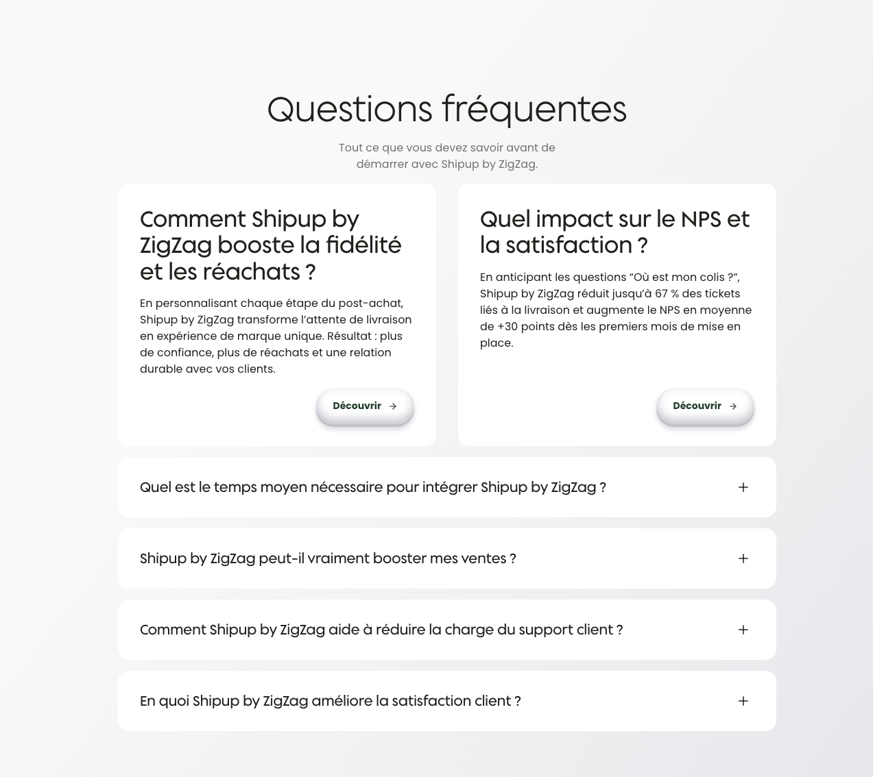Shipup webflow site internet