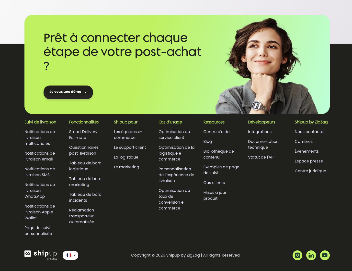 Shipup webflow site internet