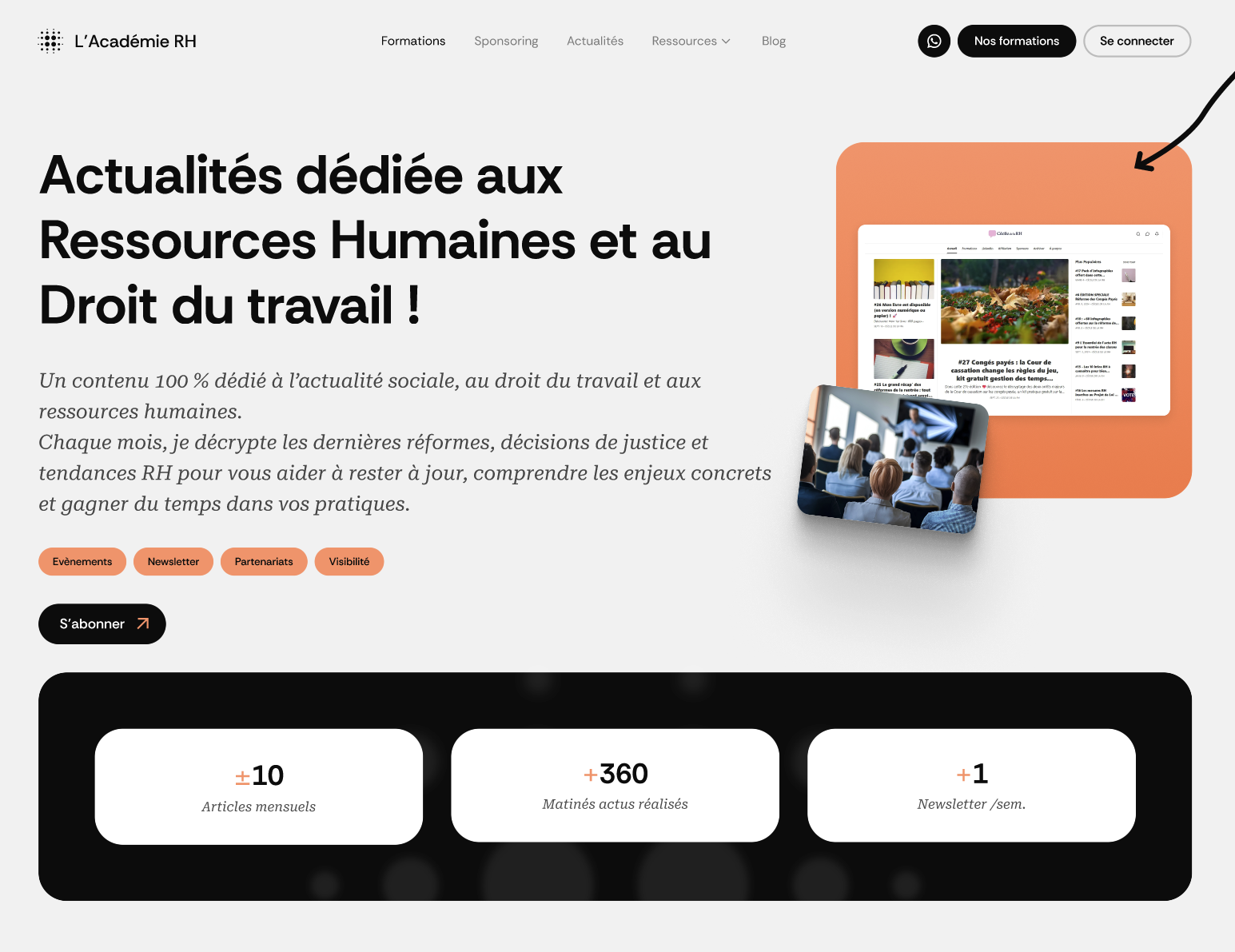 academie RH webflow site internet