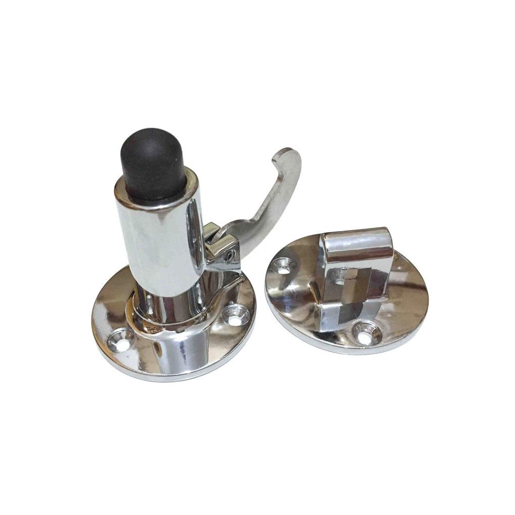 Stainless steel cubicle hooks and door stopper by MDCC International