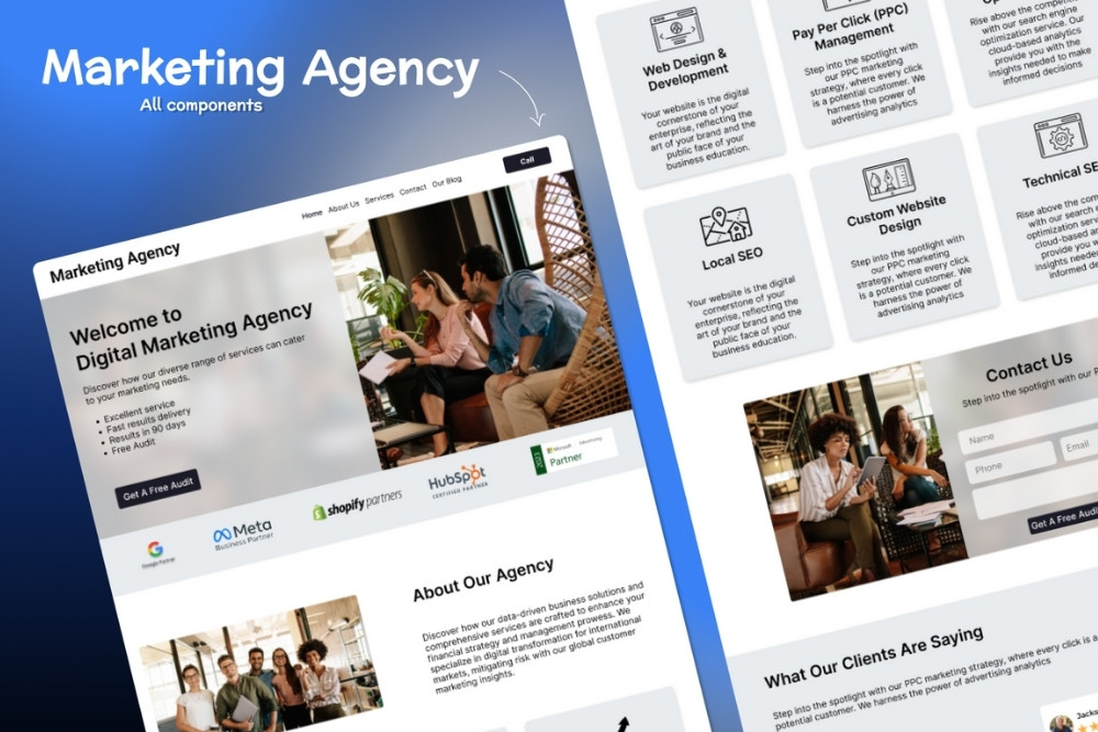 Website for the US-based marketing agency