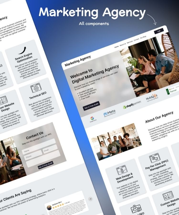 Website for the USA-based Marketing Agency