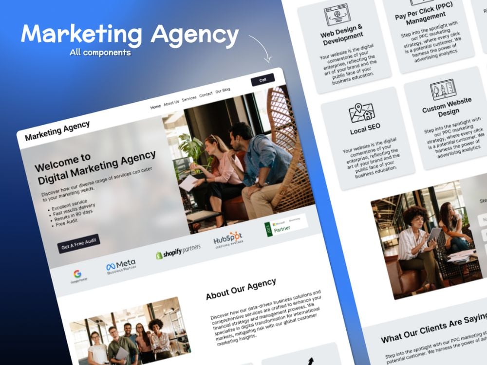 Website for the US-based marketing agency