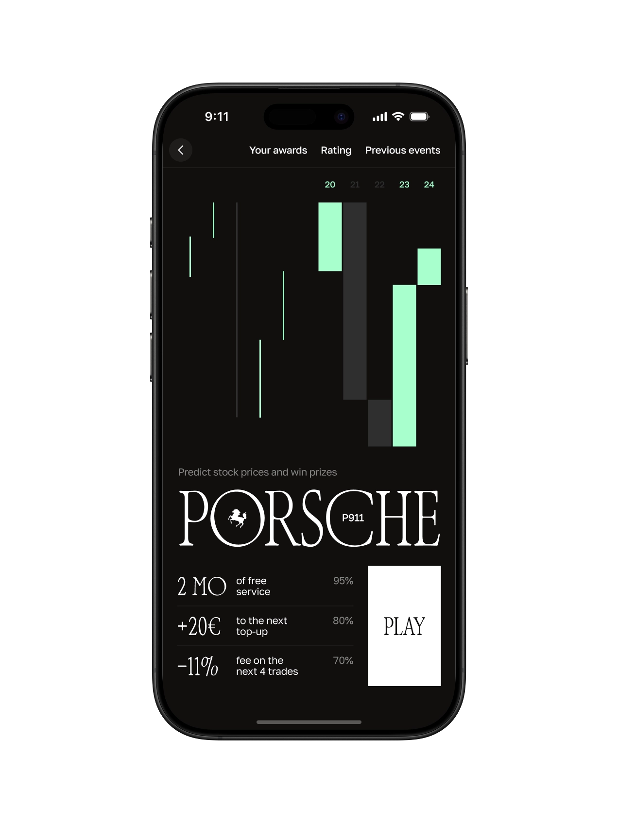 Gamification app screen