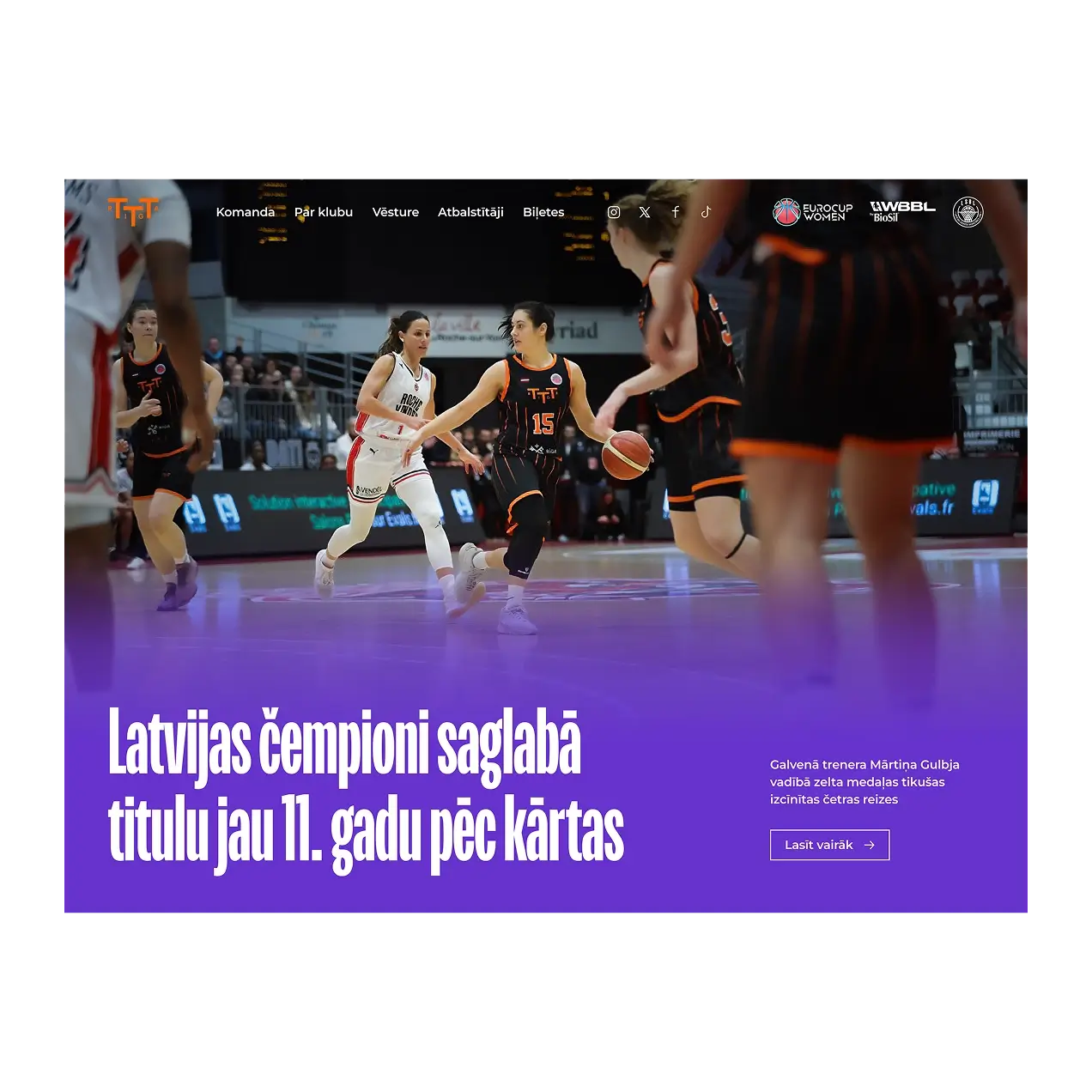 TTT web page design main screen