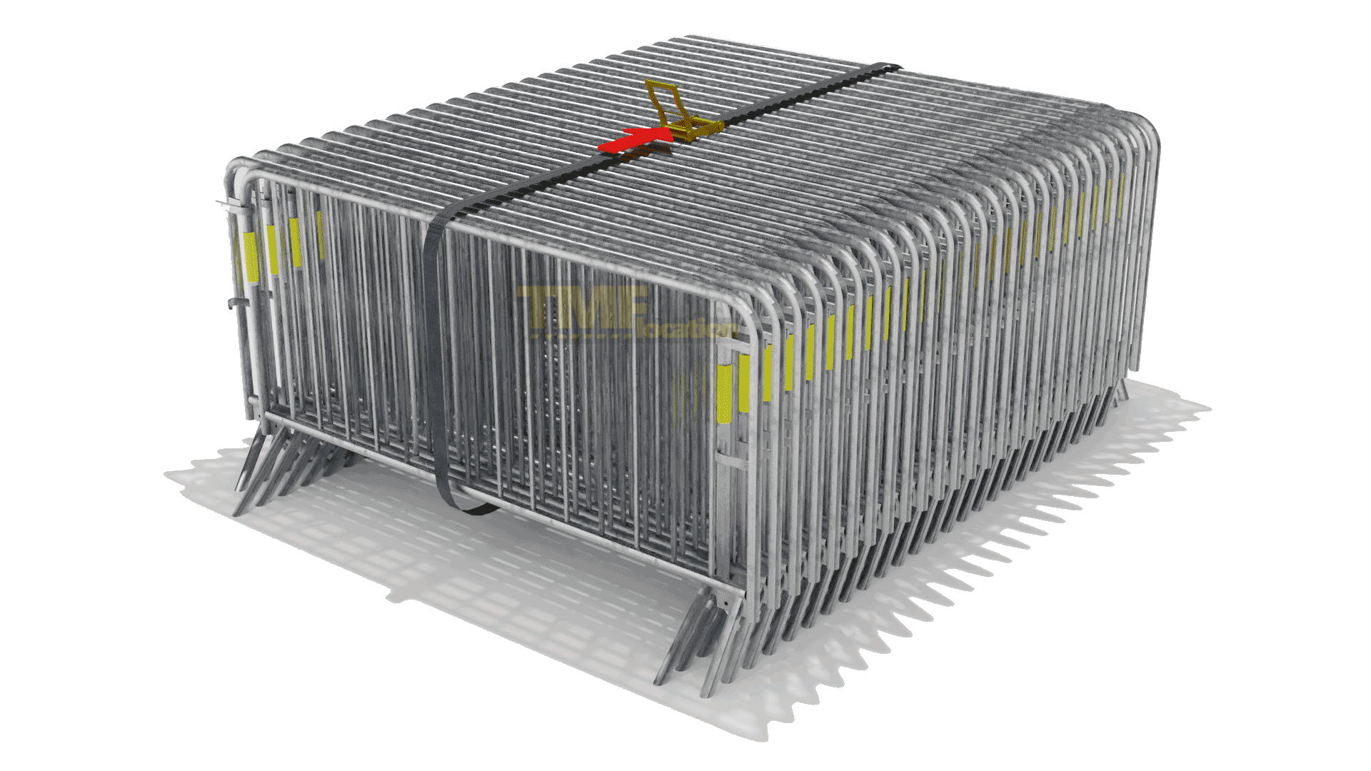 paquet de 50 barrières de police sanglées pour chargment