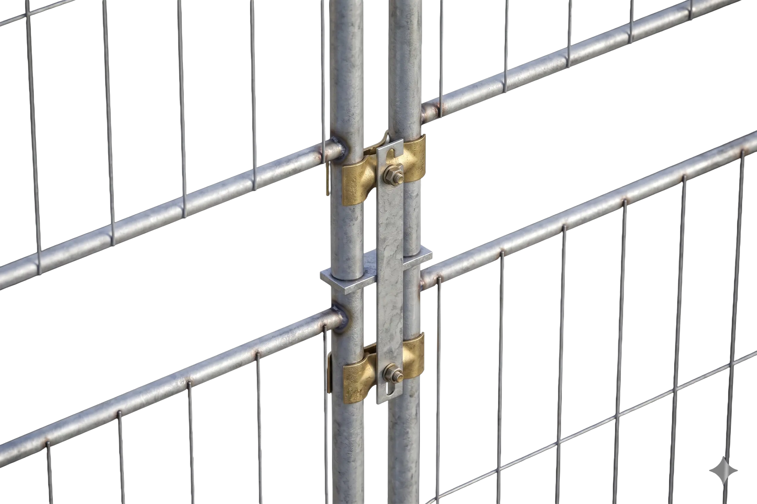 Pièce d’augmentation pour clôture de chantier permettant la surélévation et la sécurisation des panneaux grillagés