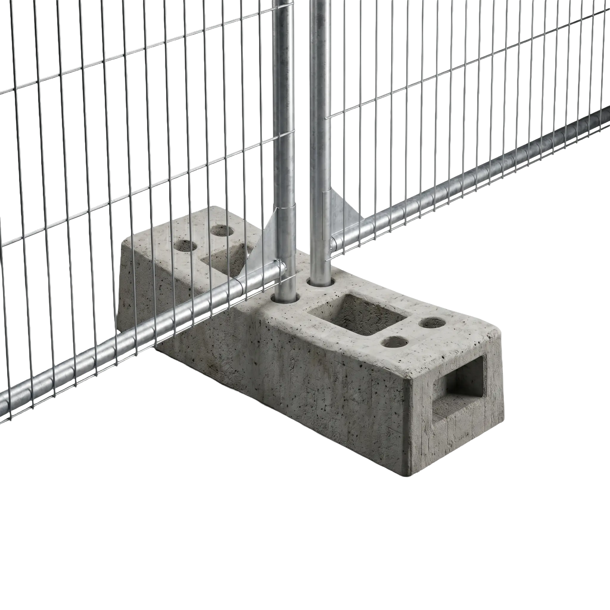 Support béton pour grillage de sécurité chantier