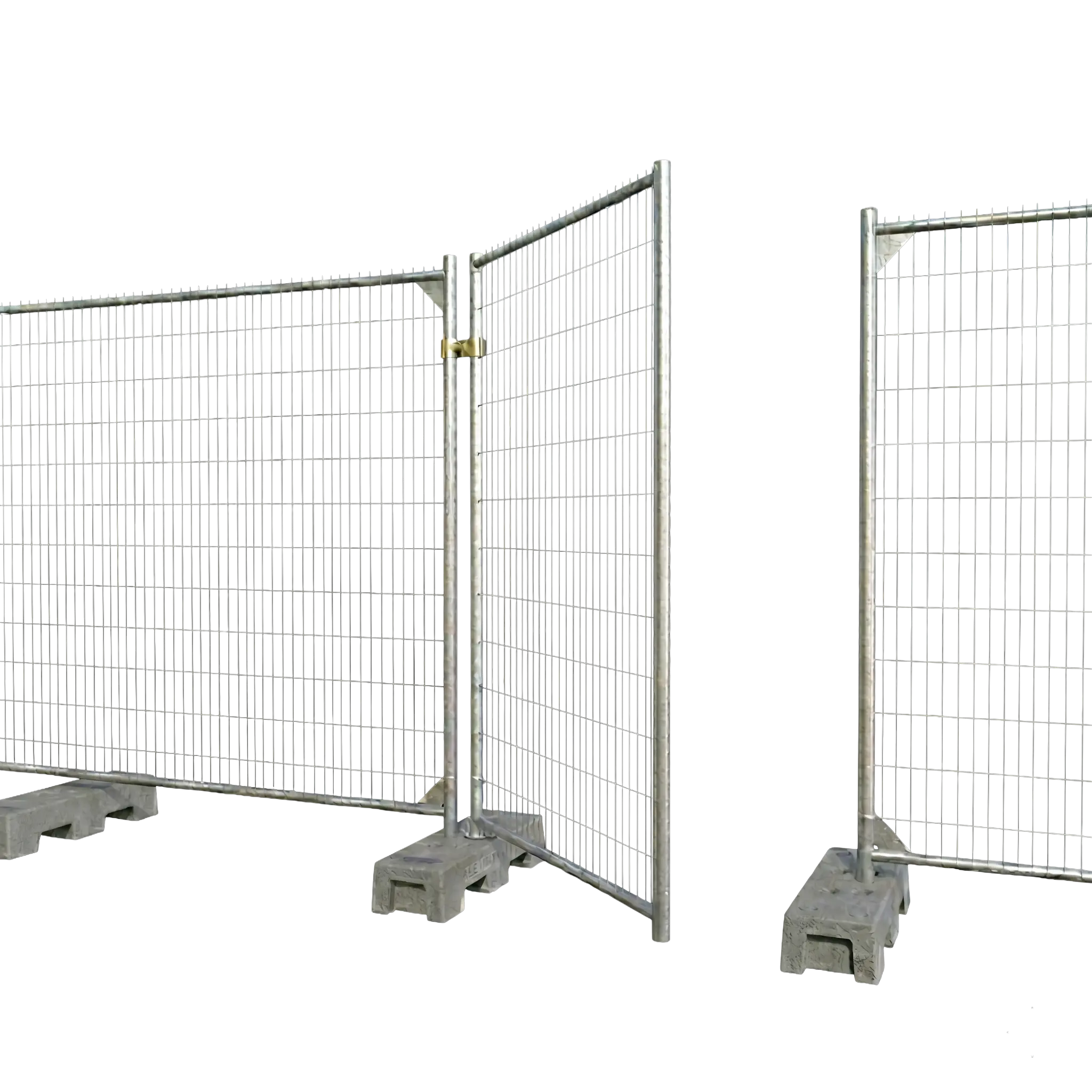 Portillon de chantier M500 avec clôture grillagée galvanisée