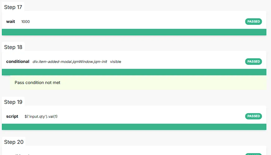 User journey result view