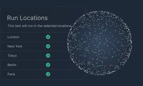 Global uptime monitoring map