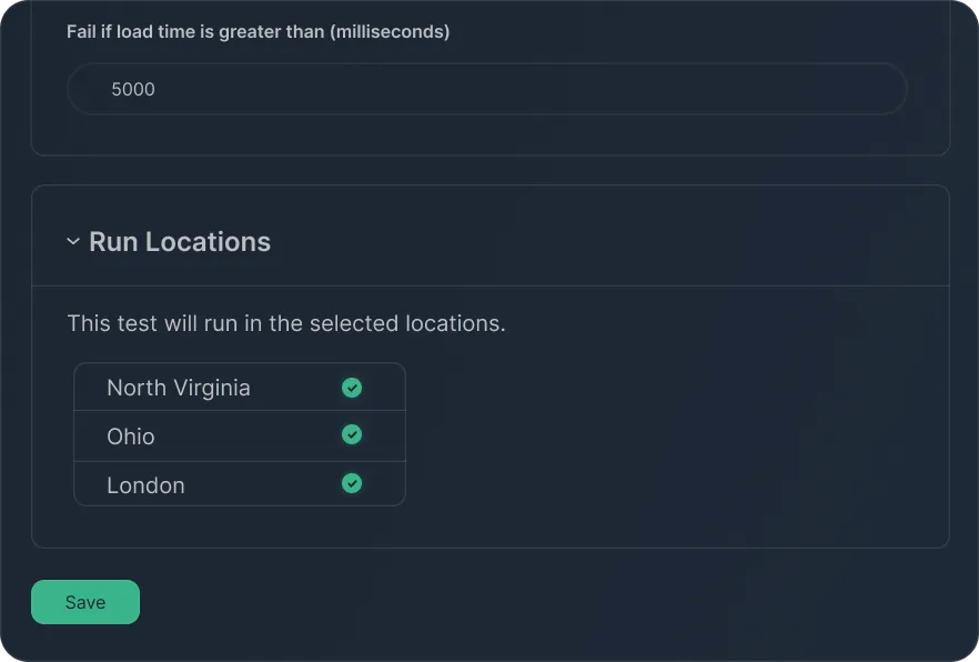 Multi-region uptime probes