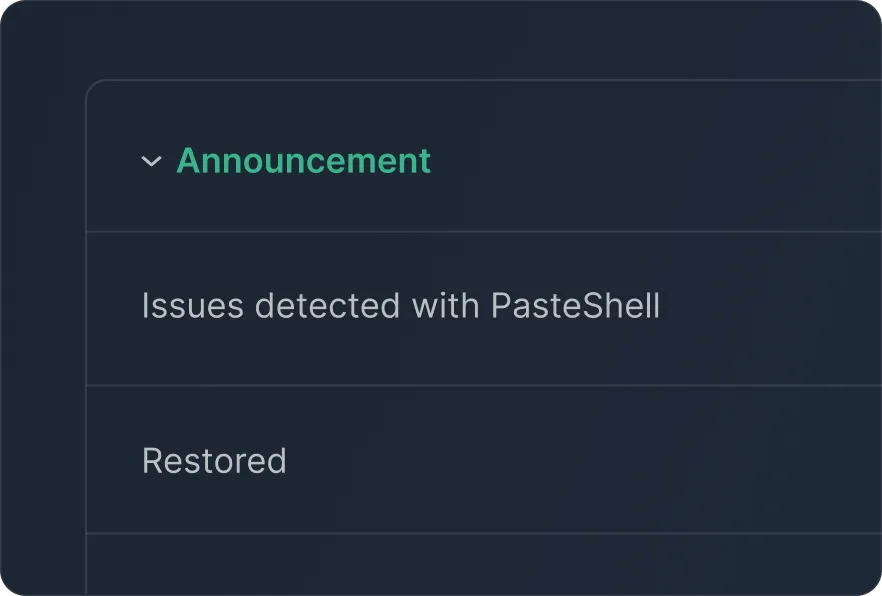 Status page subscriber notifications
