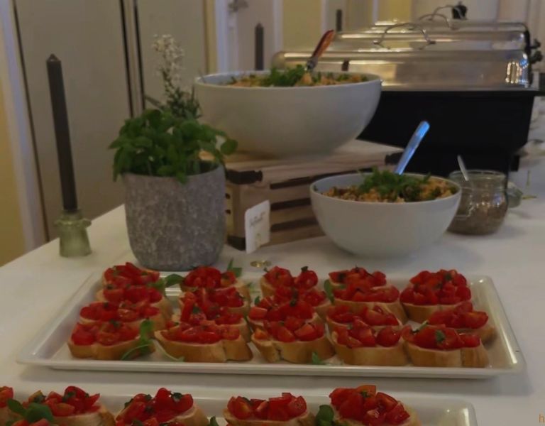 Italienisches Hochzeitsbuffet