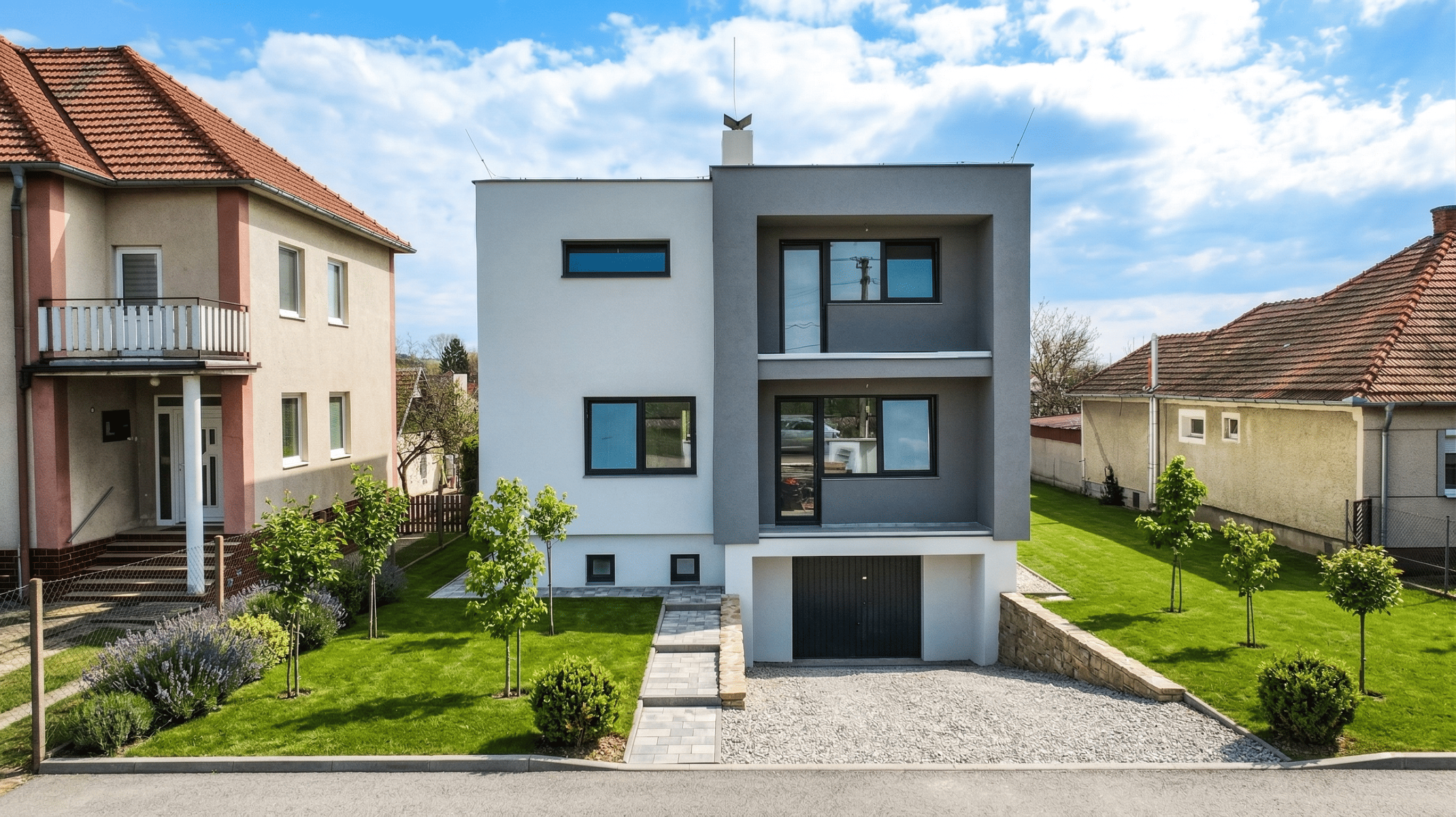 Priestranná novostavba rodinného domu v štádiu holodomu s veľkým pozemkom – Nová Ves nad Žitavou