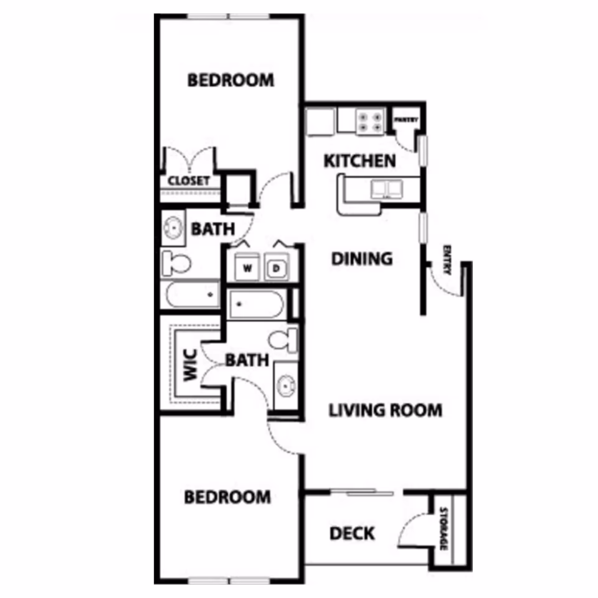 2 Bedroom Apartment layout