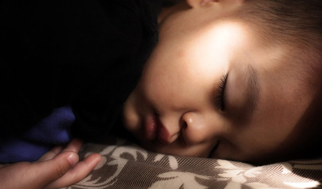 Child sleeping well after physical activity