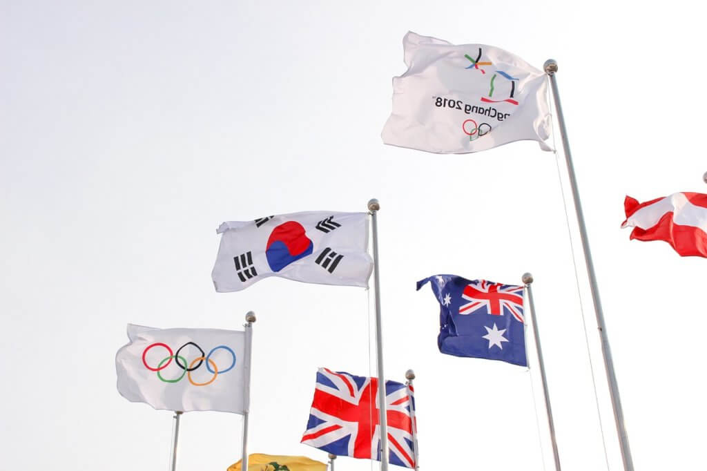 Pyeongchang Olympic flags