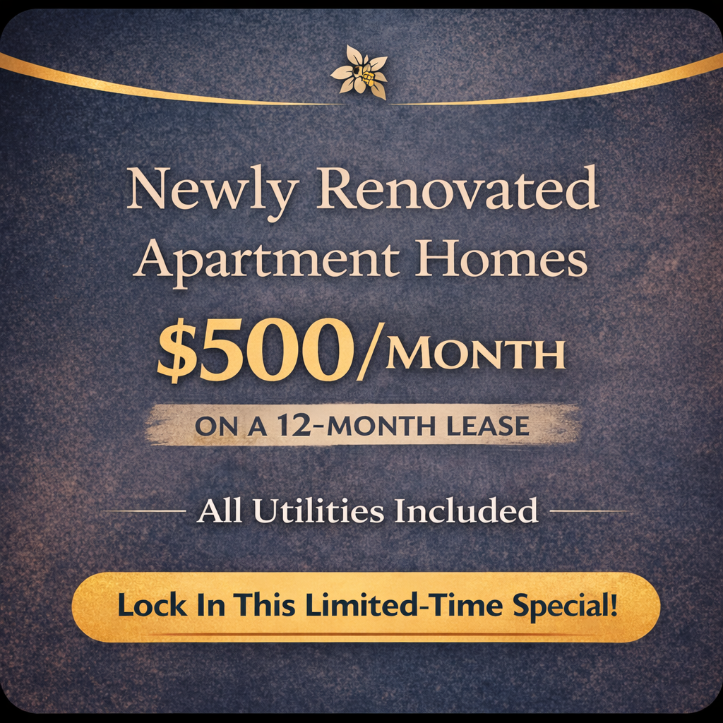 $500 a month special