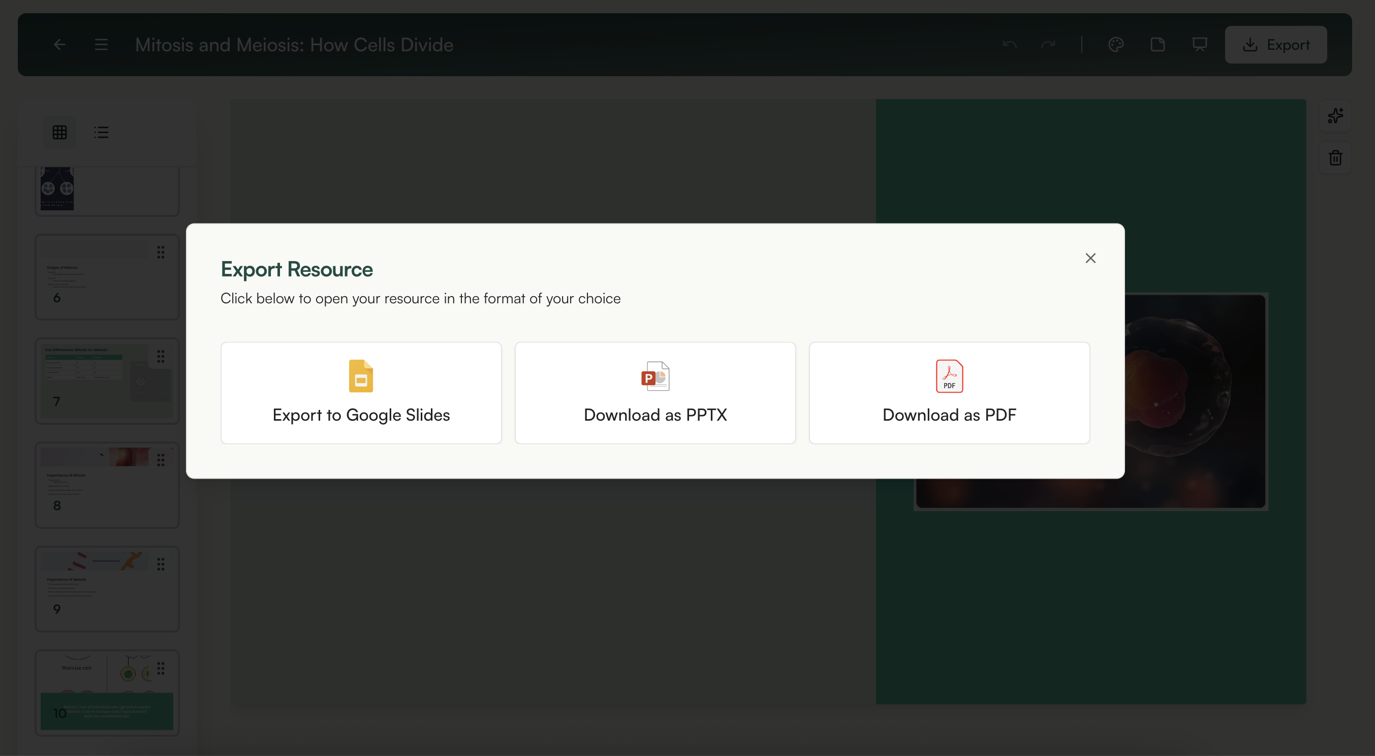 Export your AI‑generated PPT and build more resources