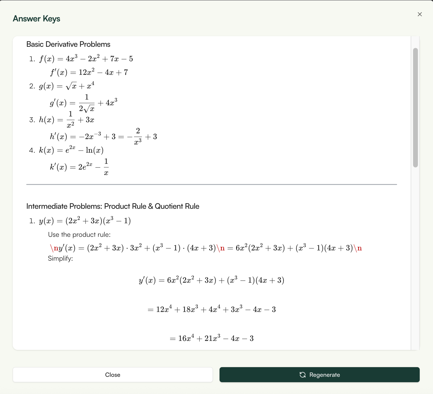 Get automatic Answer Keys Solutions