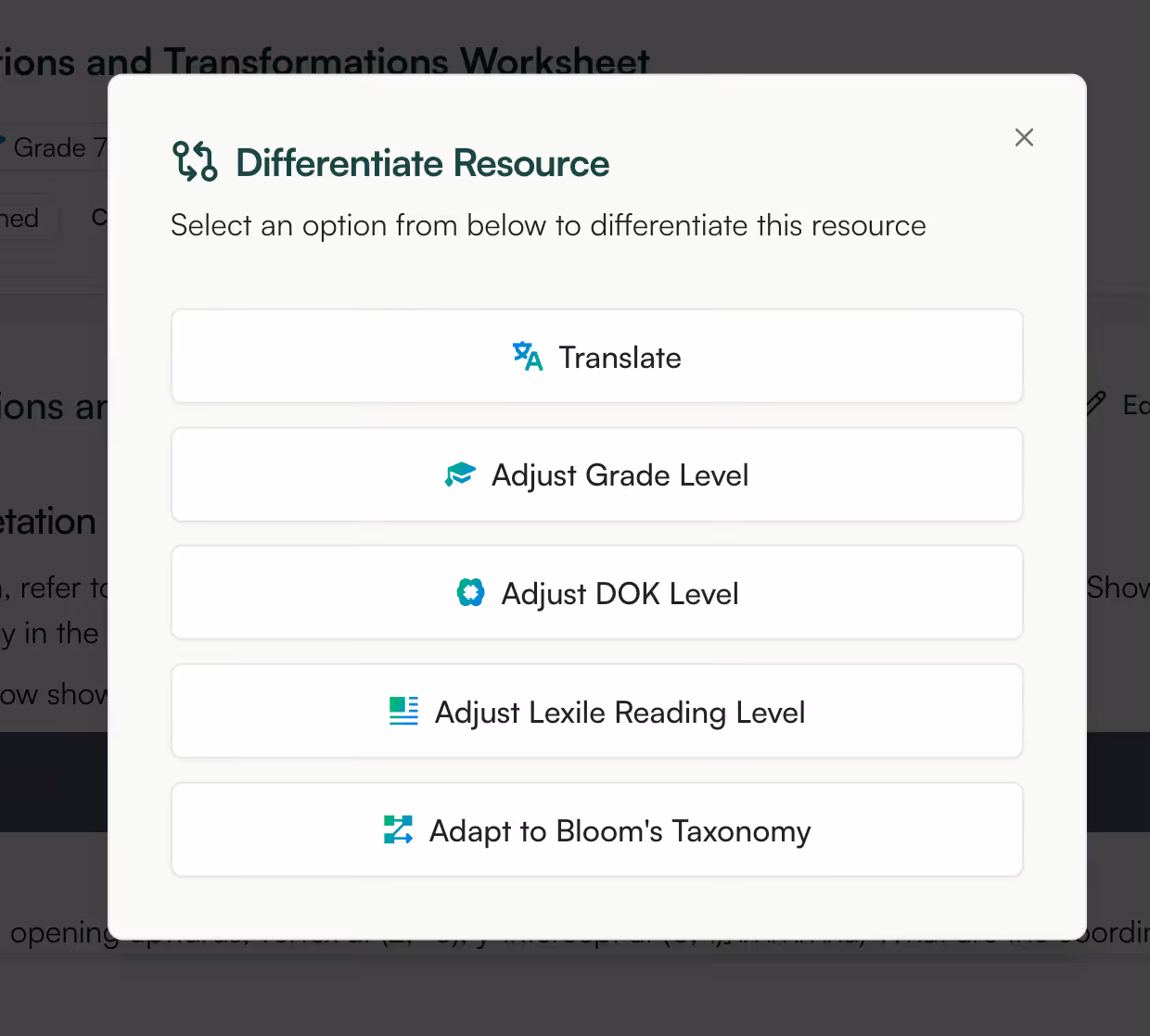 Differentiate your worksheets 