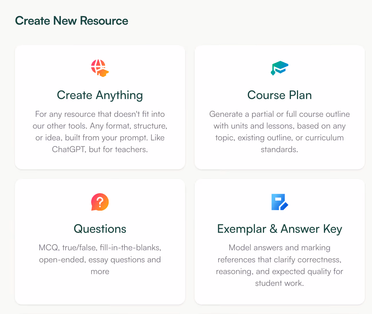 Long-term planning & resource creation