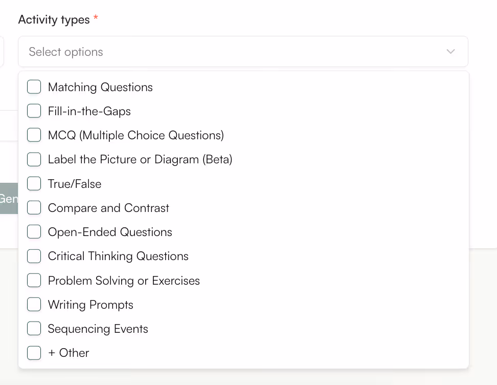Combine multiple kindergarten activities in one worksheet