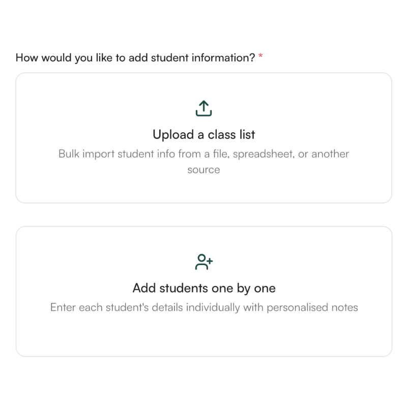 Generate for the whole class at once