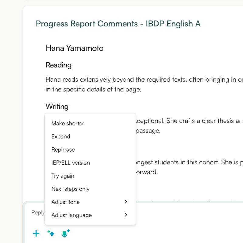 Fine-tune every comment with Quick Actions