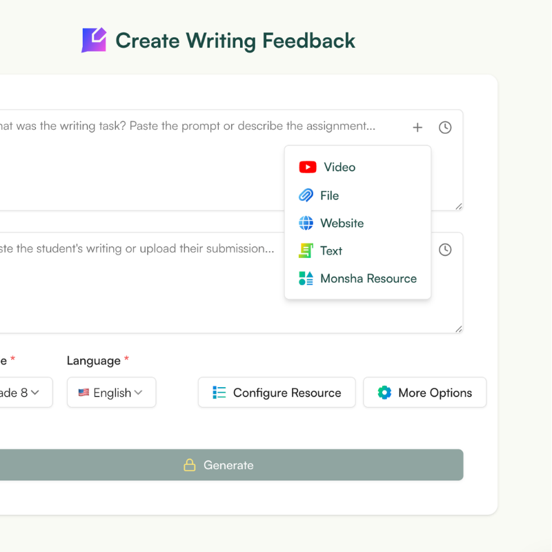 Use any source material