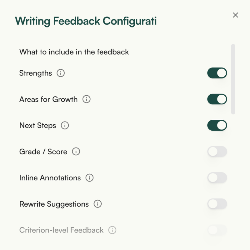 Configure your feedback, your way