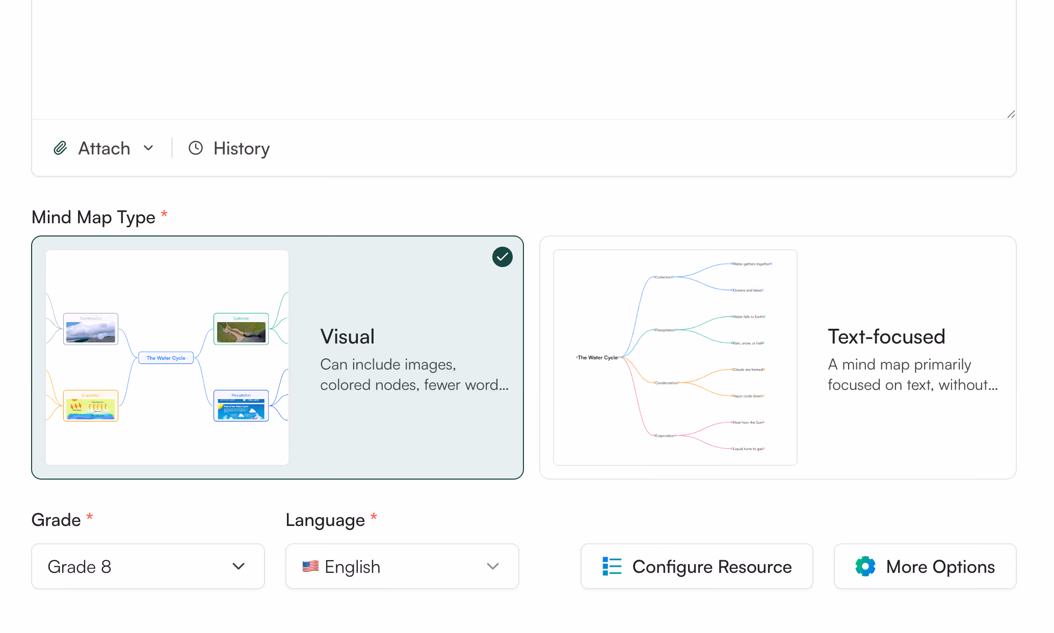 Visual to project, text to print