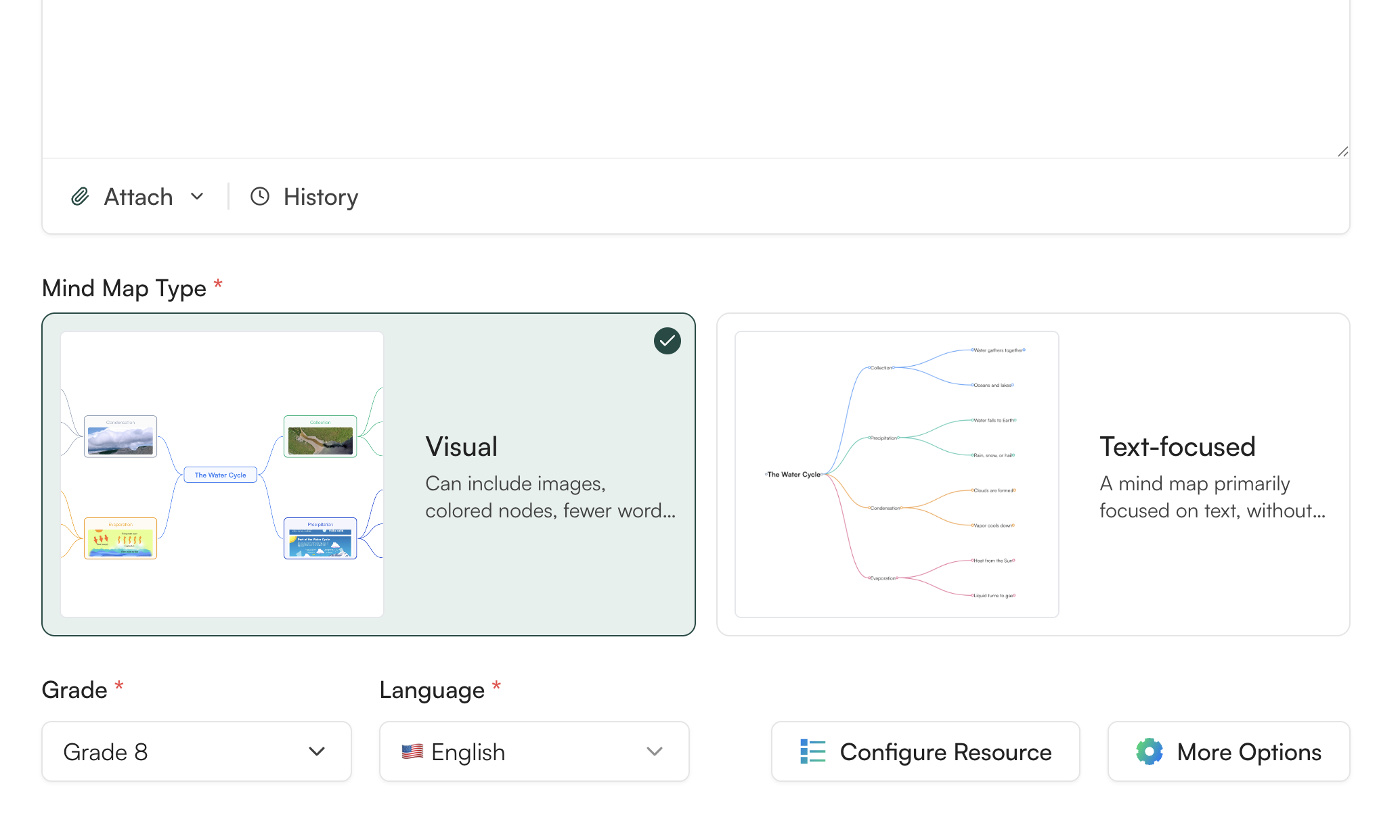 Visual to project, text to print