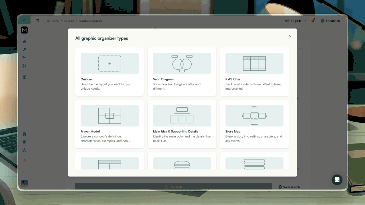 20 types of graphic organizers Monsha