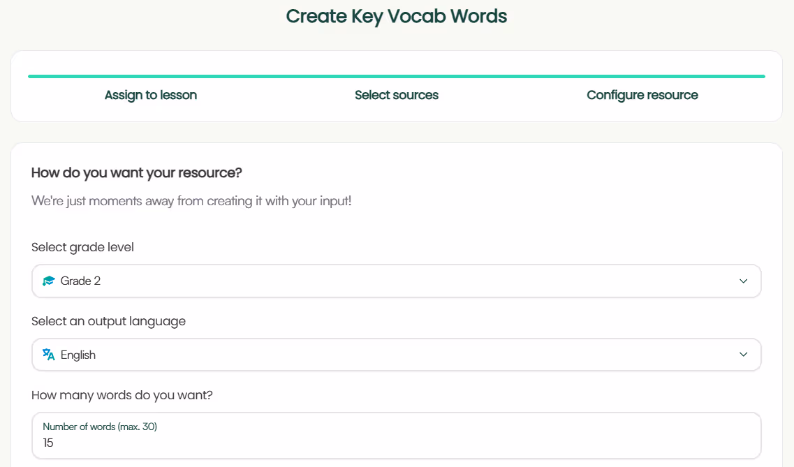 How to AI-Generate Vocabulary Words with Monsha