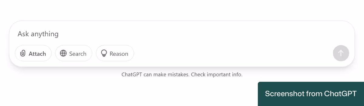 ChatGPT shows a notice about the possibility of making mistakes