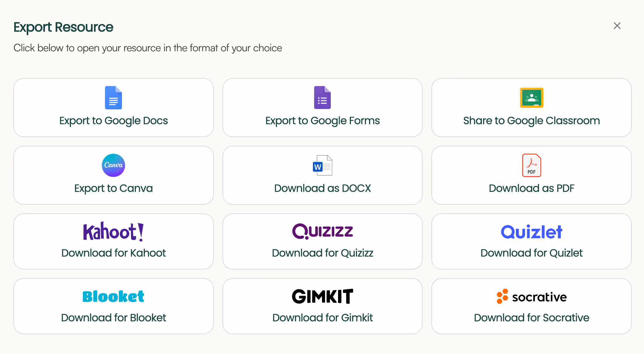 Exporting quiz questions in your tool or platform of choice is super easy with Monsha