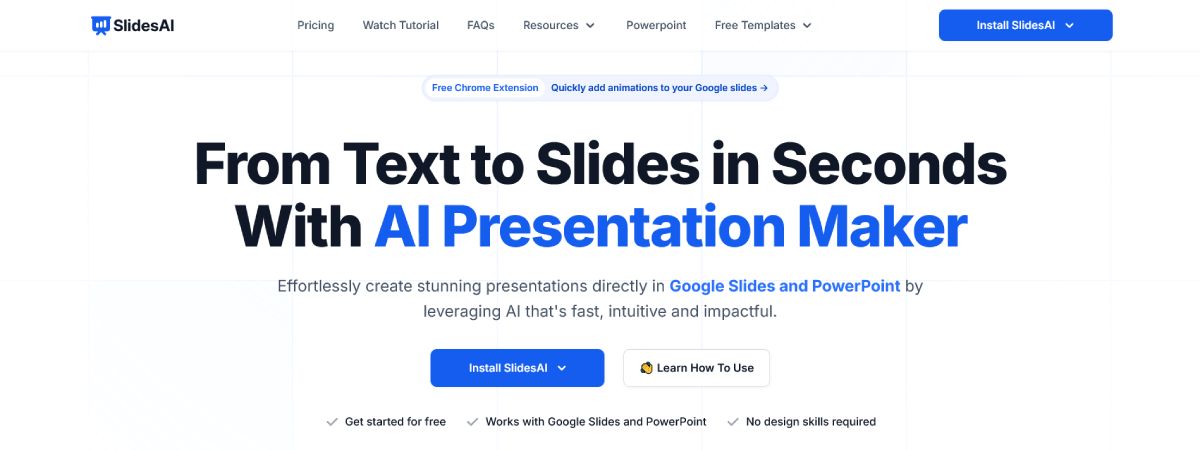 SlidesAI is ideal for teachers using only Google Slides or Microsoft PowerPoint