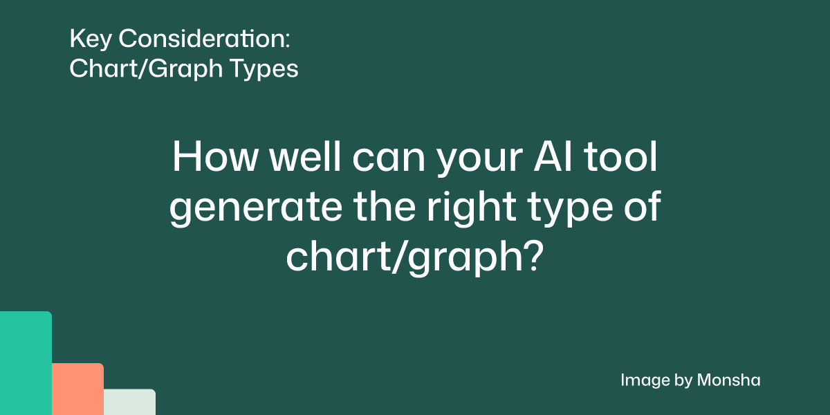 Consider if your AI tool can help you with the right type of chart or graph