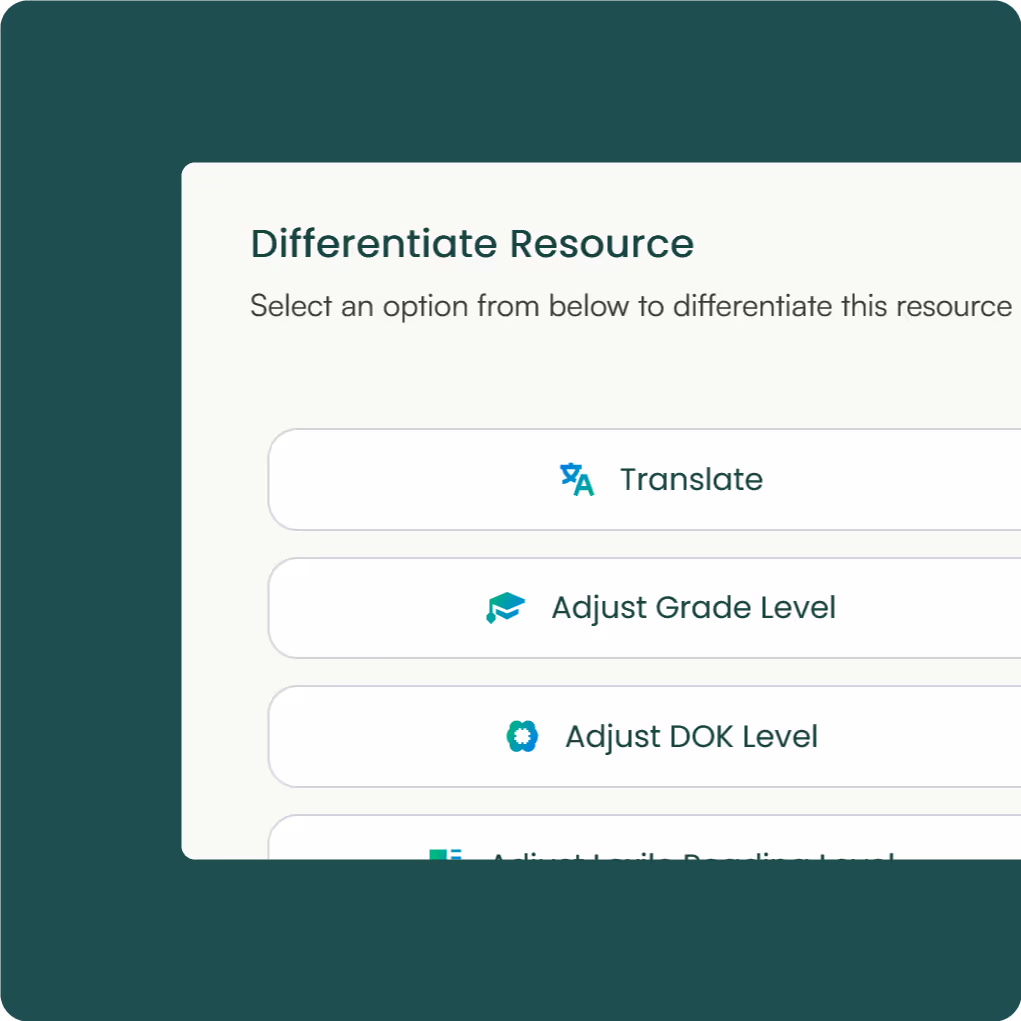 Automatically generate materials tailored to diverse learner needs